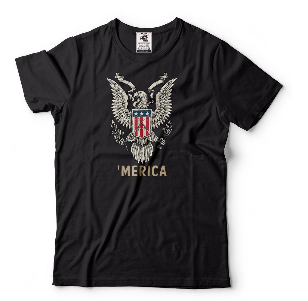 Мужская рубашка American Eagle 'Merica: Патриотическая футболка к 4 июля