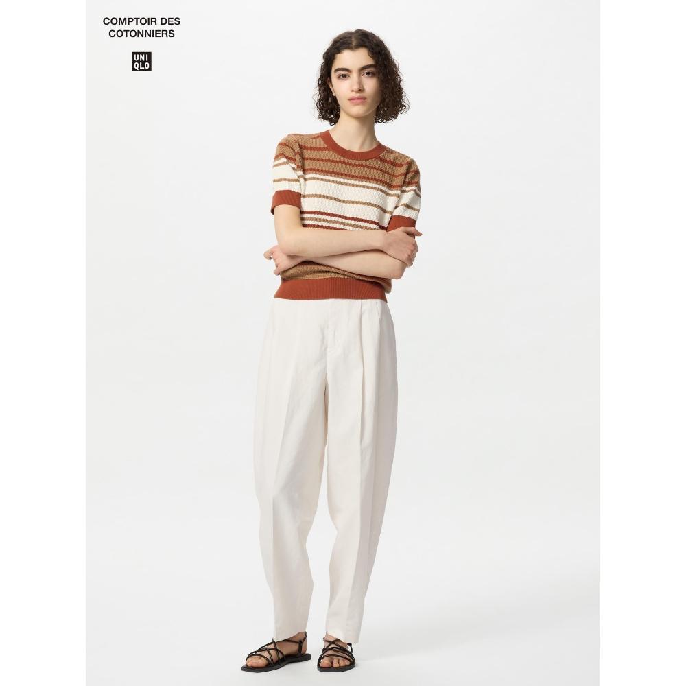 Uniqlo Брюки-бочки из льняной смеси