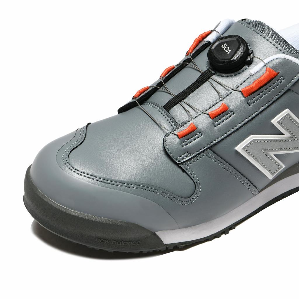 BOSTON Work Wide JSAA Class Dial см [New Balance] (Защитная обувь, Обувь, Легкая, A, Тип, BOA, Boa, Маслостойкая резина) +818(СЕРЫЙ+БЕЛЫЙ+СЕРЫЙ) 28,0