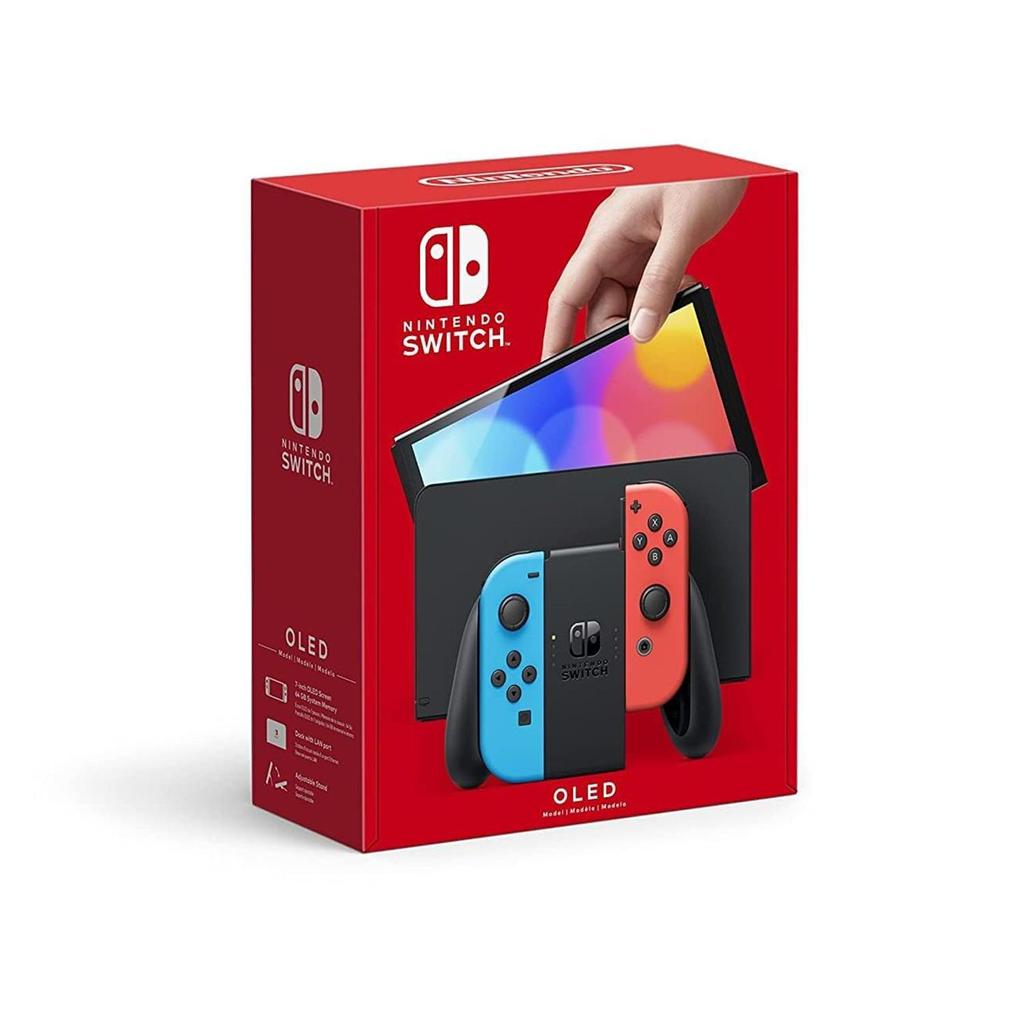 Nintendo Switch — модель OLED, набор «Неоновый синий/Неоновый красный»
