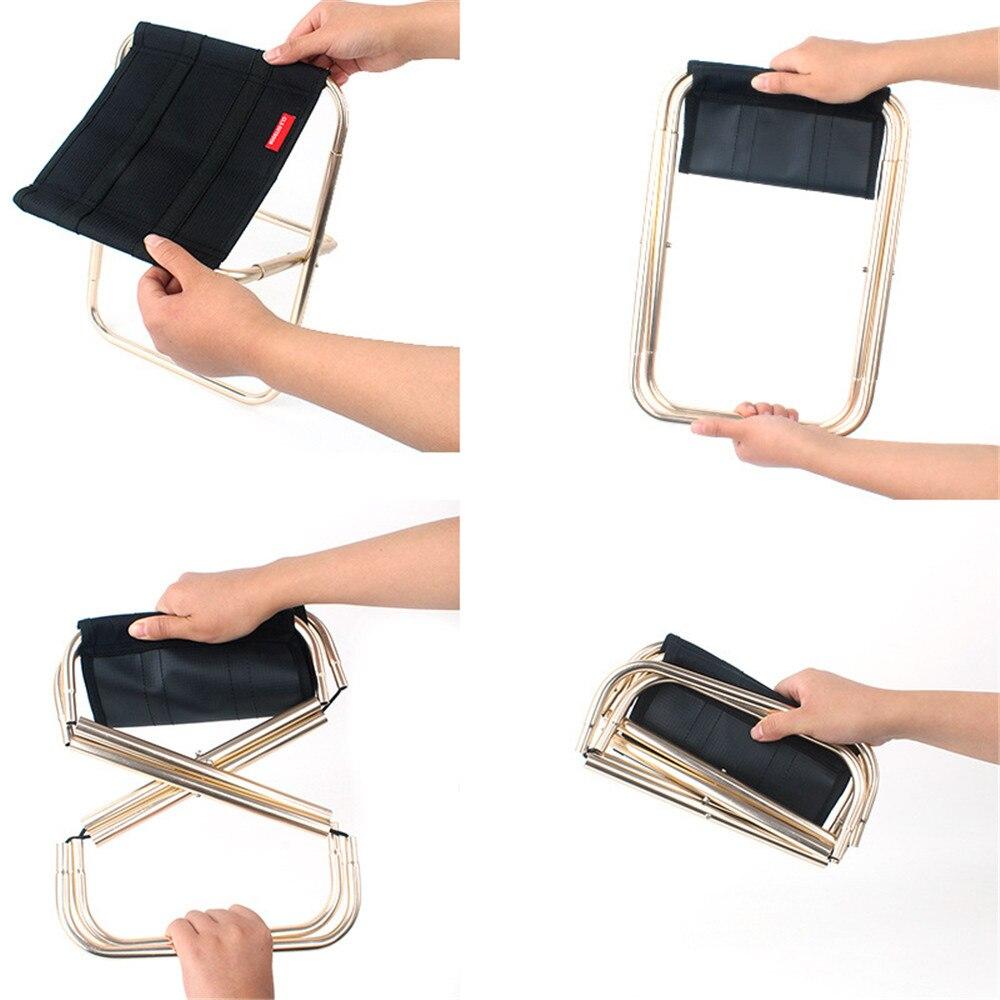 Новый уличный складной алюминиевый стул, стул, сиденье для рыбалки, кемпинга, уличный складной стул для рыбалки, легкий вес, портативный с сумкой