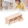 Miniature TV Cabinet Simulation Drawers Design Decorative Wooden Furniture Model for 1Celsius12