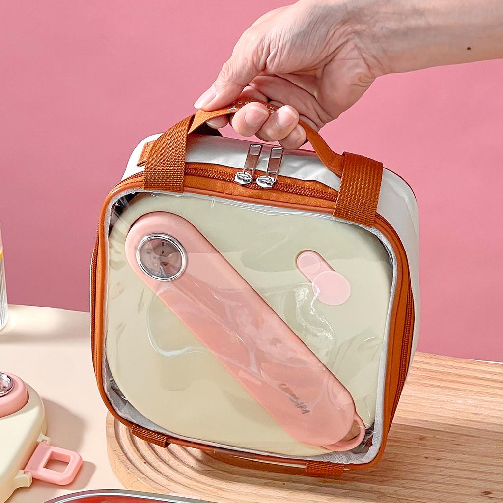 WORTHBUY Милый ланч-бокс из нержавеющей стали 304 с разделителями и столовыми приборами, нагреваемый, большой вместимости, герметичный набор контейнеров для еды для студента