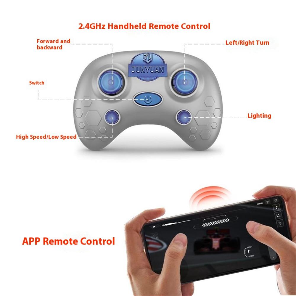 QX064-069 2.4G RC Car APP Controlled Drift Racing Vehicle Toy Model with Light/Sound Effects