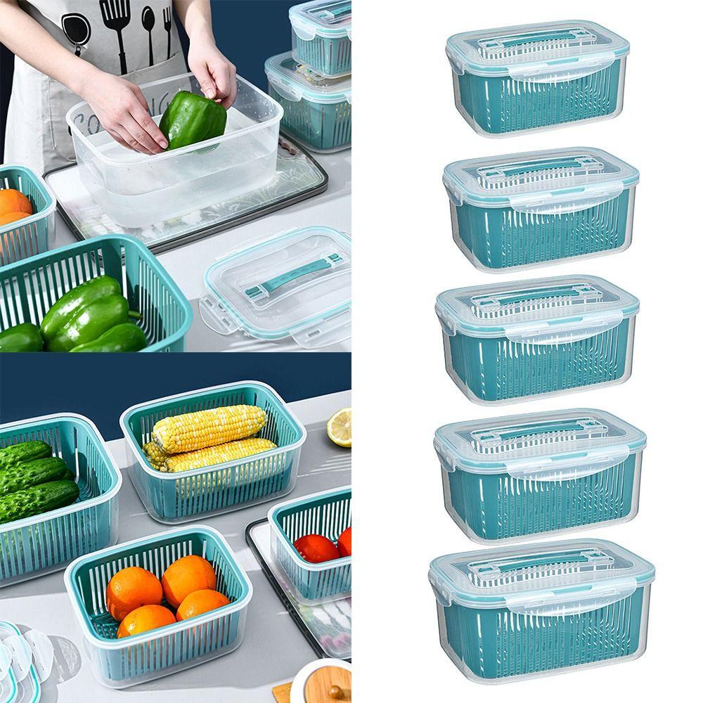 Двухслойный контейнер для хранения фруктов Пластиковый контейнер для хранения продуктов Кухня