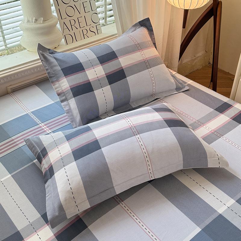 Хлопковые наволочки: Чистый хлопок, простой стиль для дома, общежитий, одноместных и двухместных комнат (Одиночный/Пара)