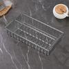 Silver Cutlery Drying Rack Large Capacity Cutlery Storage Basket  for Kitchen