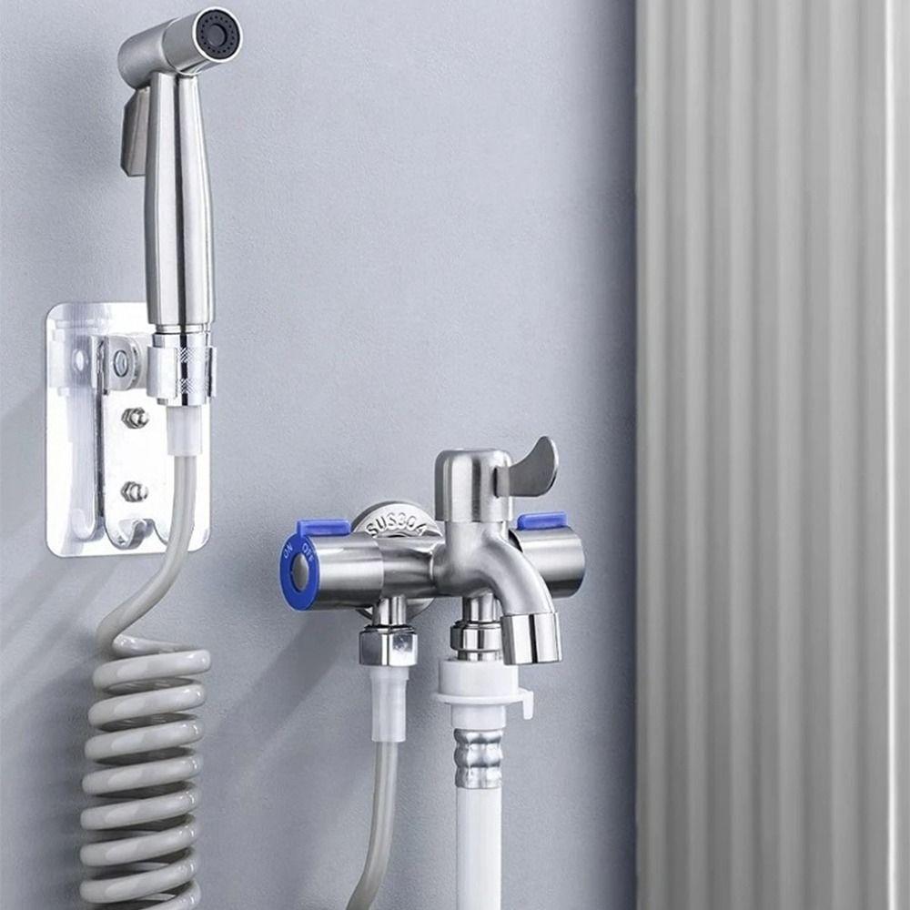 С лентой Кран из нержавеющей стали с отводом для стиральной машины Угловой кран Кран Дивертор для туалета