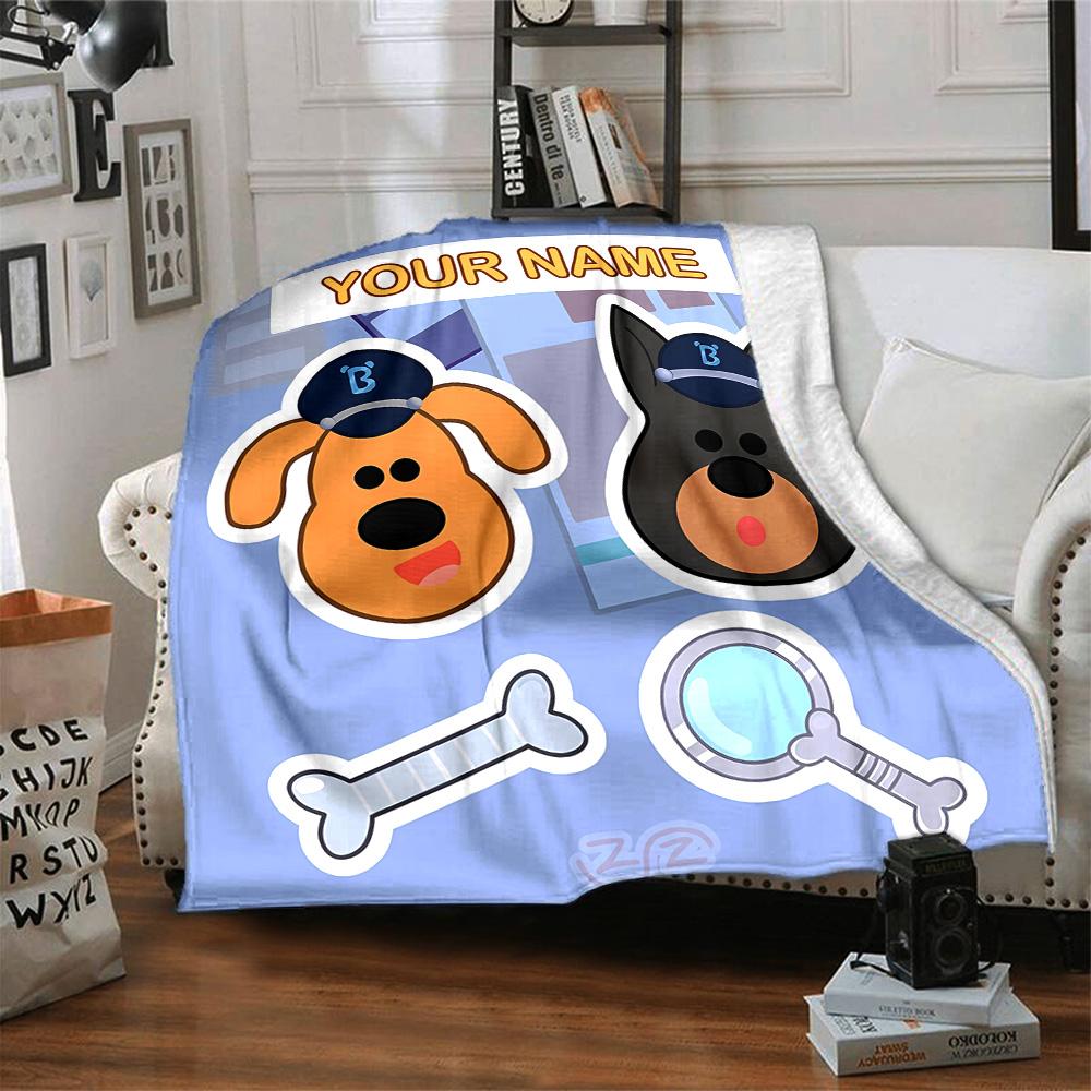 Customizable Sheriff Labrador2 Throw Blanket – Personalized Name, All-Season Cozy Snug Blanket, Machine Washable, Personalized Blanket