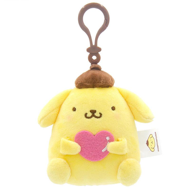Плюшевый кулон Sanrio Kuromi в форме сердца - Брелок для детской сумки Подарок