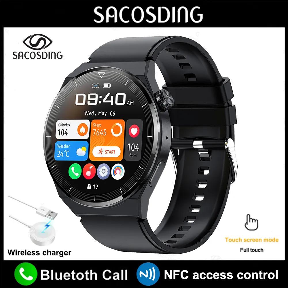 SACOSDING NFC Смарт-часы для мужчин GT3 Pro AMOLED 390*390 HD экран сердечного ритма Bluetooth вызов IP68 водонепроницаемые умные часы для Huawei Xiaomi