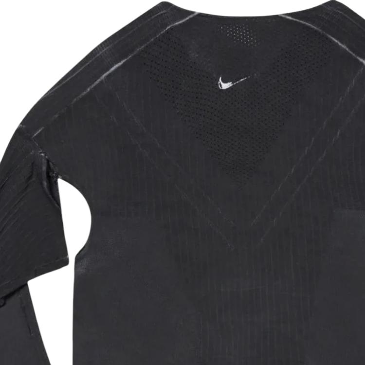 Nike X Knwls Свитер с принтом Ghost Top, V-образный вырез, в полоску, с длинным рукавом, женские топы IB0265-010
