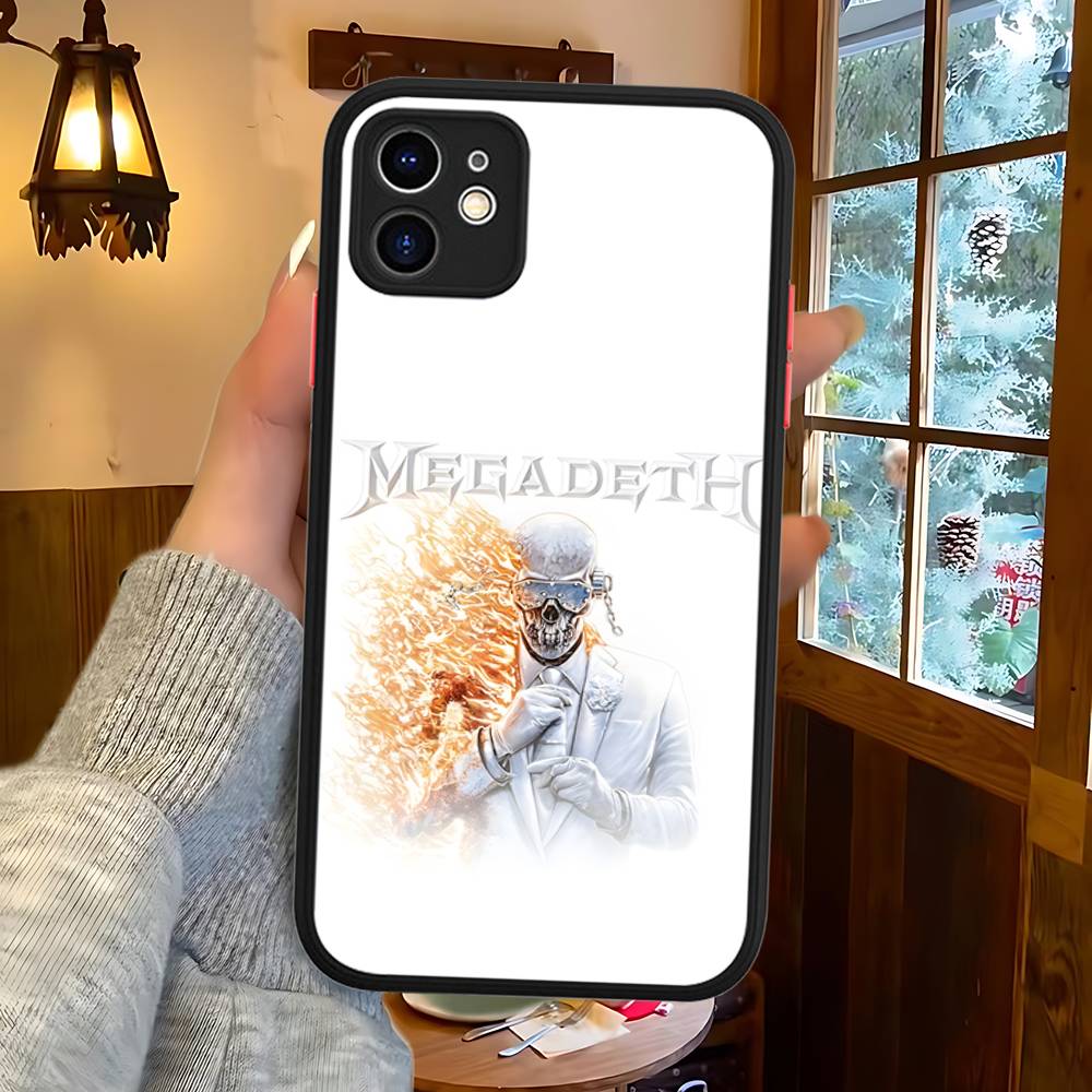 M-Megadeth Logo For IPhone 11 12 13 14 15 16 Pro Max Plus Matte Translucent Phone Cover