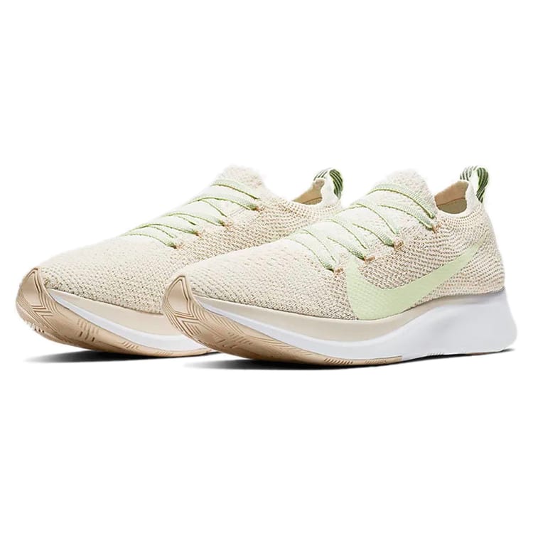 Nike Zoom Fly 1 Slip Resistant Lightweight Non slip Lightweight Low top Marathon Running Shoes Women's Beige Yellow AR4562-200