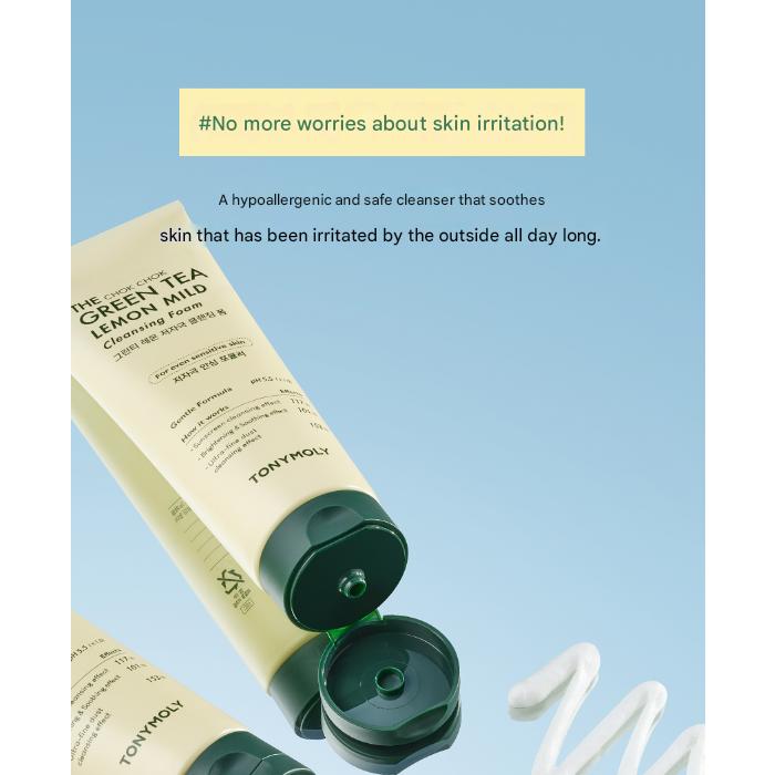 Tonymoly Пенка для умывания The Chok Chok Green Tea Lemon Mild Low pH 150 мл