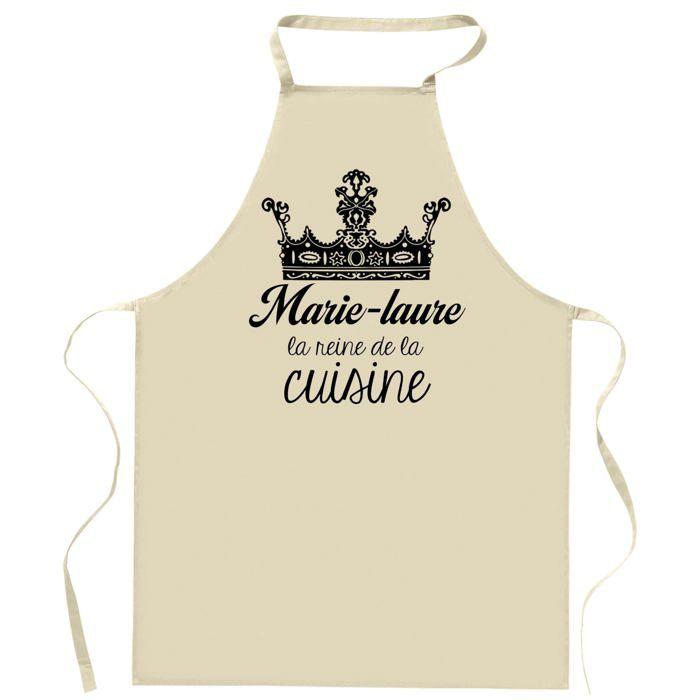 Tablier de cuisine - Marie-laure Reine de la Cuisine - Impression bretonne - Coton résistant - Lavable 40°C