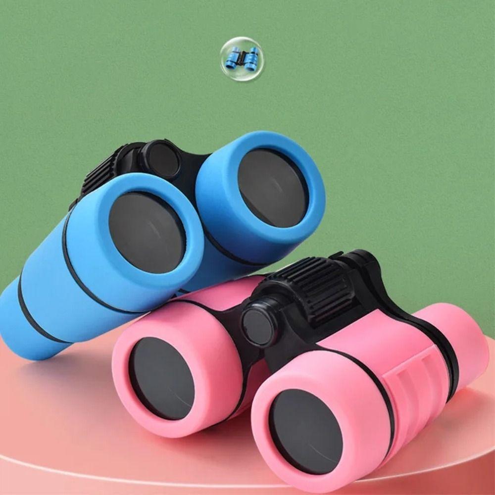Shock-Proof Kids Binoculars Toy Set 4X30 High Resolution Binocular Small Telescope Boys Girls