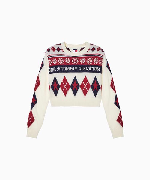 Свитер с узором Fair Isle и круглым вырезом Tamijinseu (T32G0Kto69Twt1Ybl)