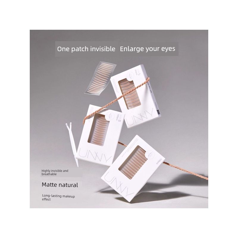 Unny Double Eyelid Tape Simulates Natural Lace, Seamless, Invisible, Long-Lasting, Not Easy to Come Off, Lightweight, Diagonal-Cut Beauty Tape