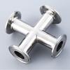 2,5-дюймовая труба OD 57 63 мм нержавеющая сталь SS304 4-ходовой крестообразный санитарный фитинг Tri Clamp Ferrule OD 77 мм Homebrew