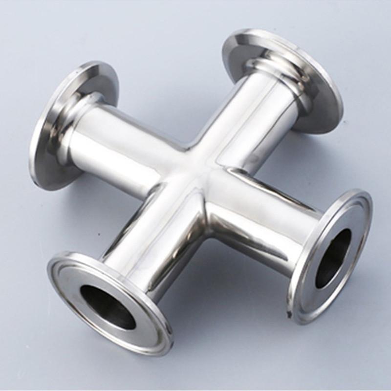 2,5-дюймовая труба OD 57 63 мм нержавеющая сталь SS304 4-ходовой крестообразный санитарный фитинг Tri Clamp Ferrule OD 77 мм Homebrew