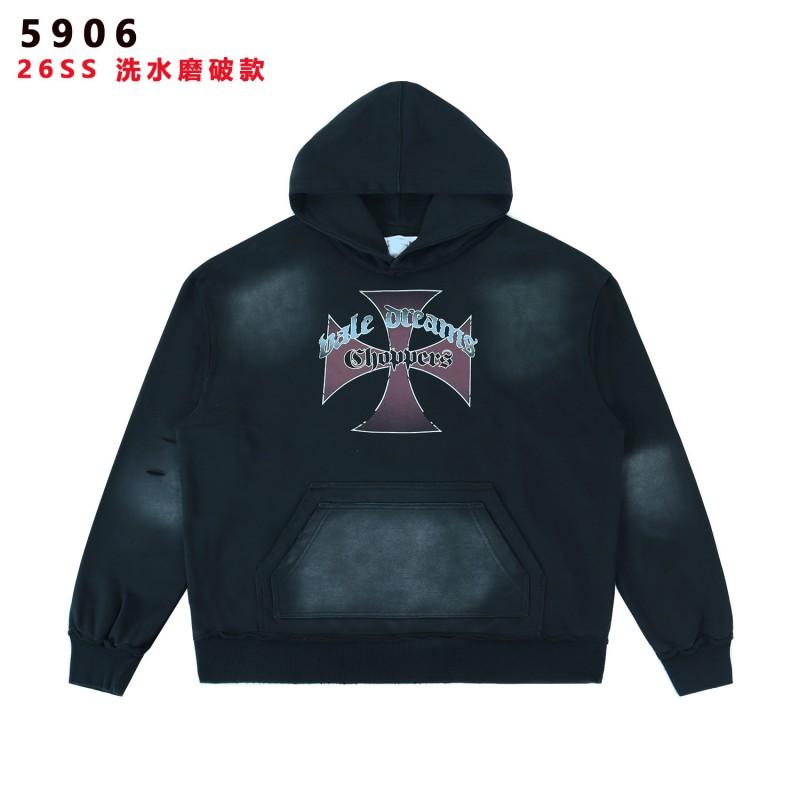 Mens American Style Hooded Sweatshirt Zip-Up Heavy-Duty Washed Streetwear Top