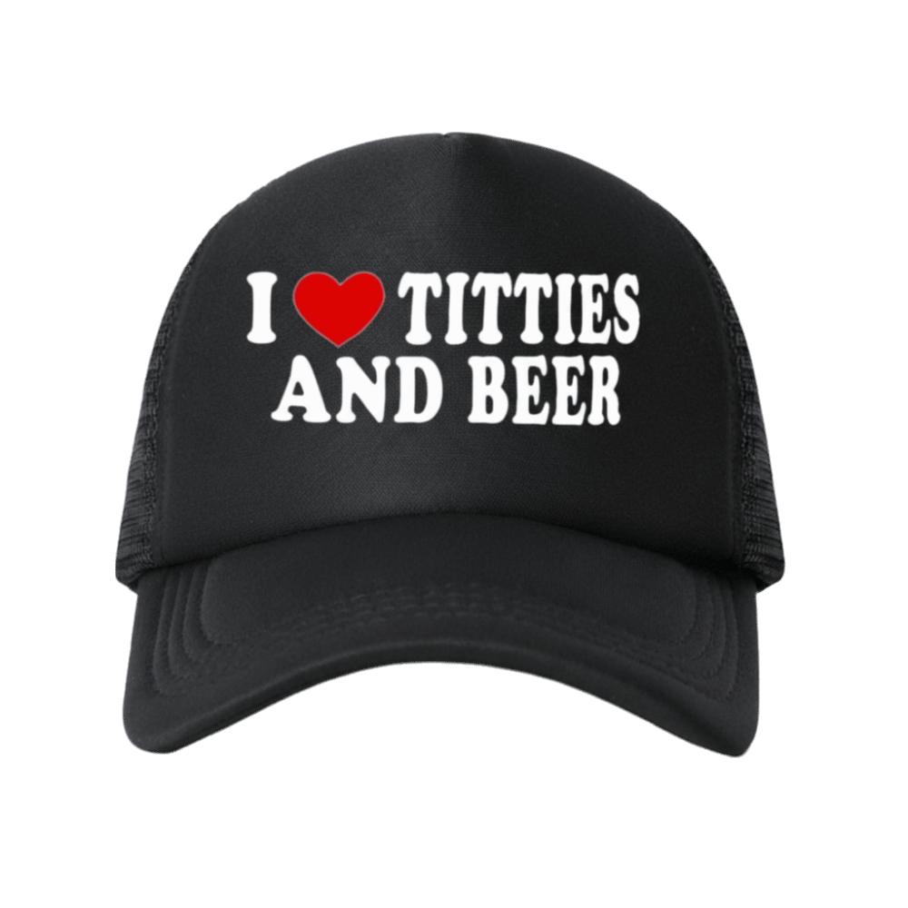 Кепка-бейсболка с сеткой и регулировкой, дышащая, с надписью I Love Titties And Beer, в стиле хип-хоп, тракер