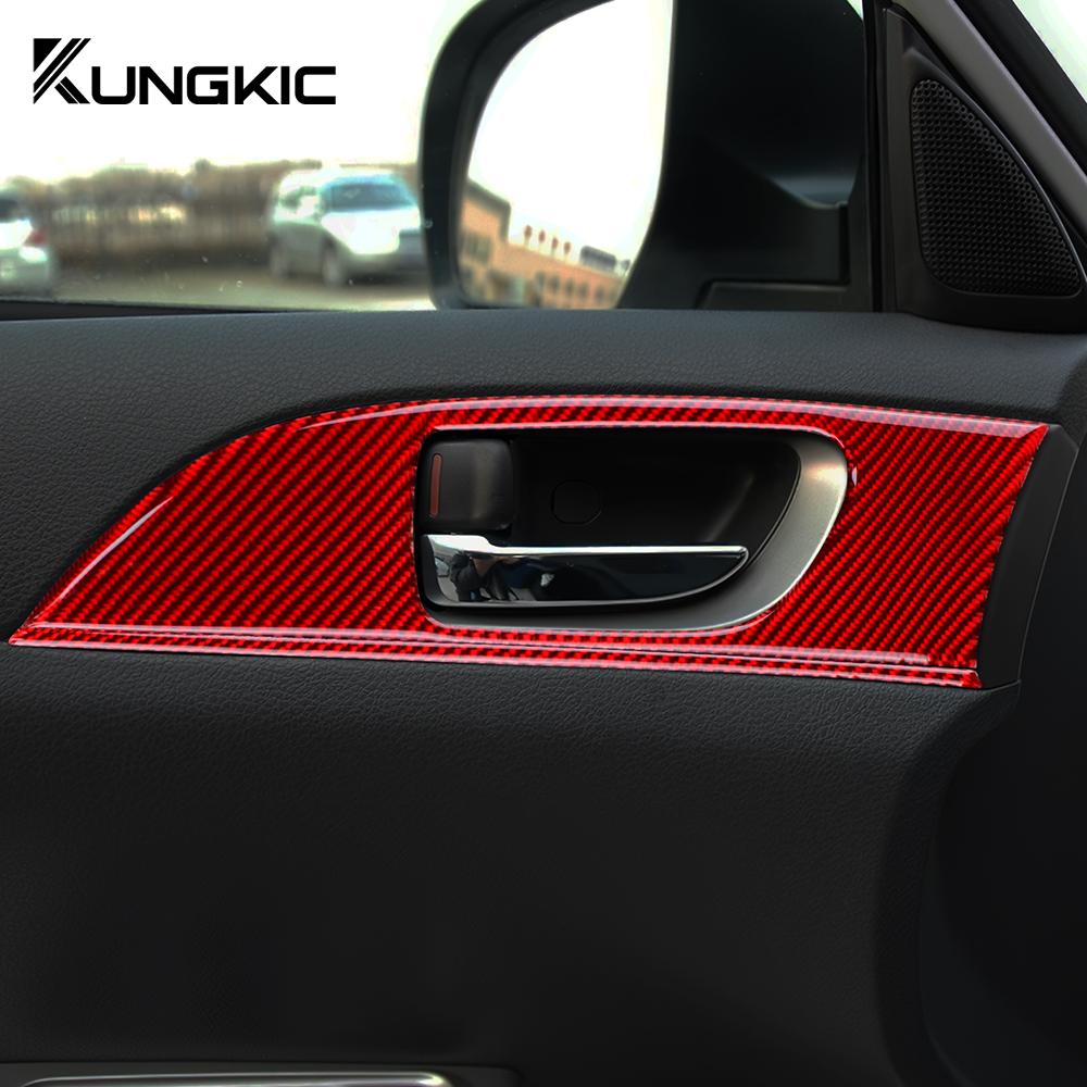 Carbon Fiber Style Interior Sticker Trim for Subaru Impreza 2009 2010 2011 Door Handle Area