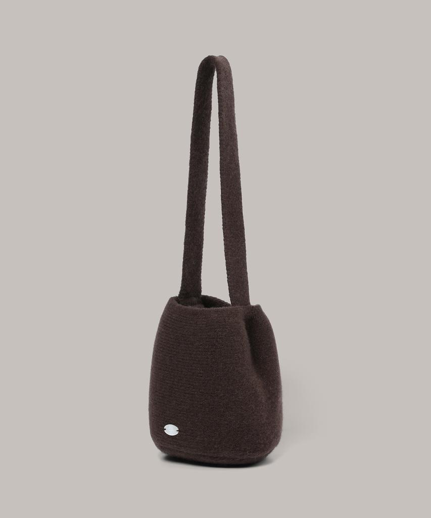 Мини-сумка Laminez Bucket Knit - Коричневая