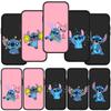For iPhone 15 14 Xiaomi Redmi Note 13 12 11 Pro Max X 8 7 XR Samsung Galaxy A15 S24 S23 Huawei OPPO A38 Lilo Stitch Black Cartoon Pink Cute Phone Case