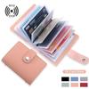 Новый антикражный держатель для ID-карт и кредитных карт Модный женский тонкий карманный чехол-кошелек из ПУ-кожи на 26 карт для женщин и мужчин