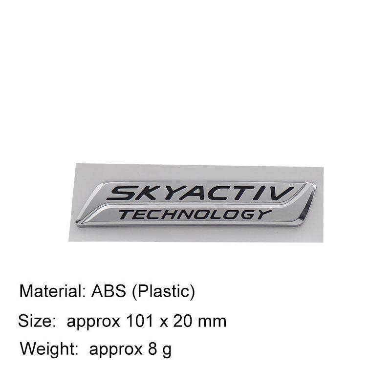 3D Car Styling SKYACTIV TECHNOLOGY For Car Hood Fender Trunk Rear Bonnet Nameplate Decal Emblem Badge Sticker