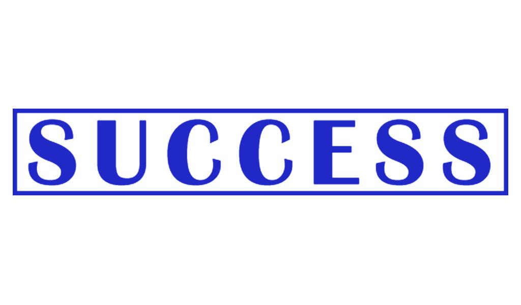 Printtoo Success Self Inking Rubber Stamp Pre-Inked Office Stamp- Home Office Business Stationery, Black- 42 x 9