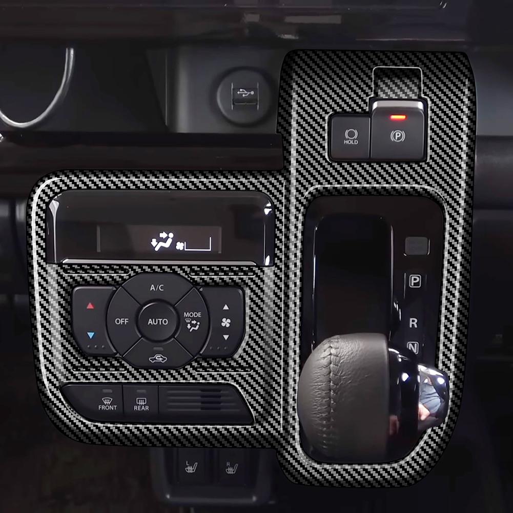 Для Suzuki Spacia Custom 2024 карбоновый салон автоматическая коробка передач панель крышка рамка отделка наклейка автомобильные аксессуары