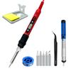 Digital Soldering Iron 80W with ON/OFF Switch Adjustable Temperature LCD Welding Tools Ceramic Heater Soldering Tips