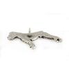 Boxer, German Boxer II  - Silver-plated dog brooch, elegant pin, jacket lapel decoration by Art-Dog brand