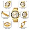 SKMEI High-grade Business Luxury Men Quartz Dual Display Watch Stainless Steel Business elites Waterproof Wristwatches Male 9096