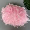 Пушистая отделка из перьев индейки, бахрома, лента 10 метров, перо марабу на тесьме, бахрома, швейная отделка, DIY, украшение для одежды, платья