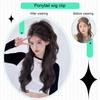 Women Curly Ponytail Extension Hairpiece with Claw Clip Fluffy Natural High Temperature Fiber Messy High Ponytail Long Wavy Wig Synthetic Hair