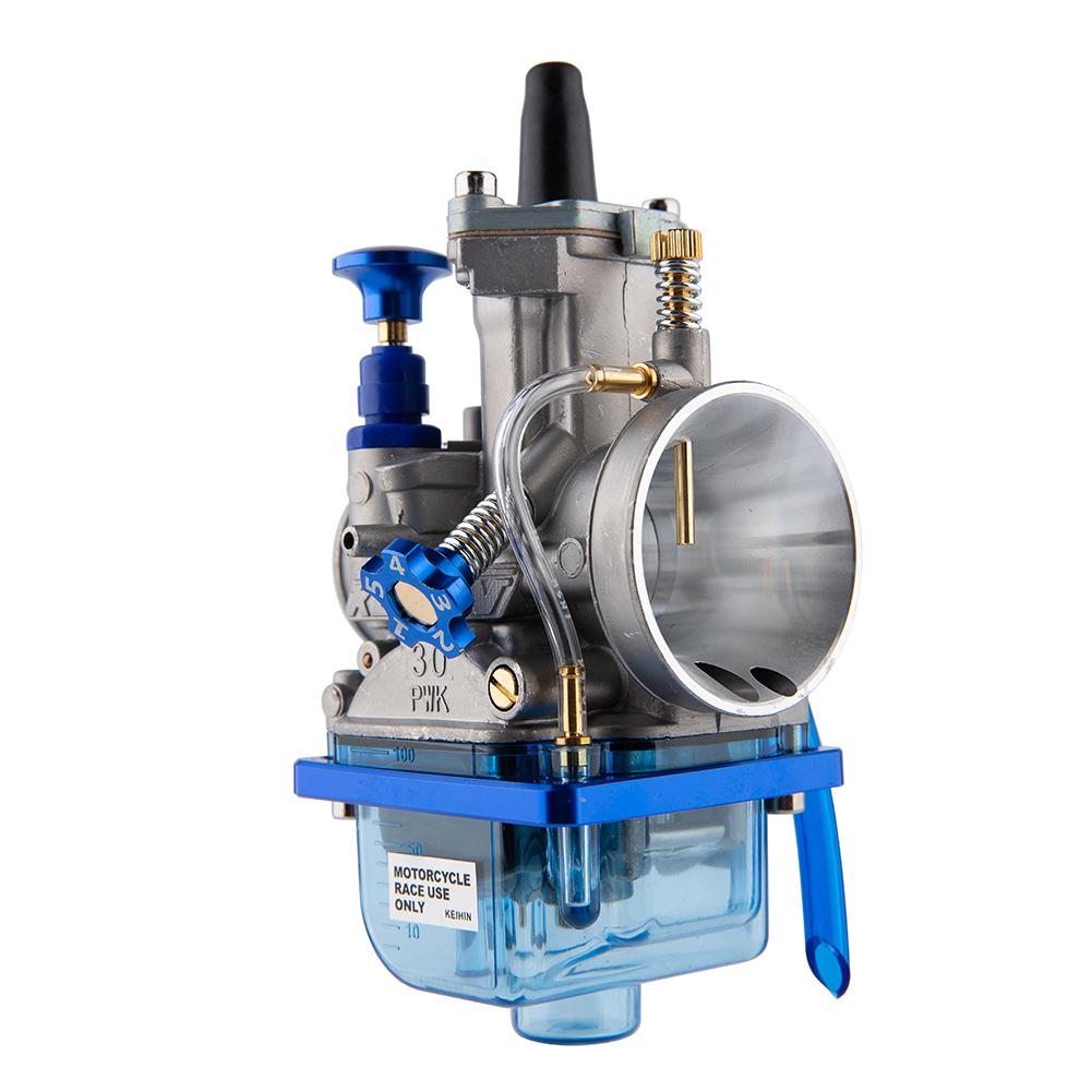 For KEIHIN KOSO OKO PWK 24 26 28 30 32 34mm Blue Bowl 2T 4T Scooter ATV Dirt Bike Universal Racing Carburetor