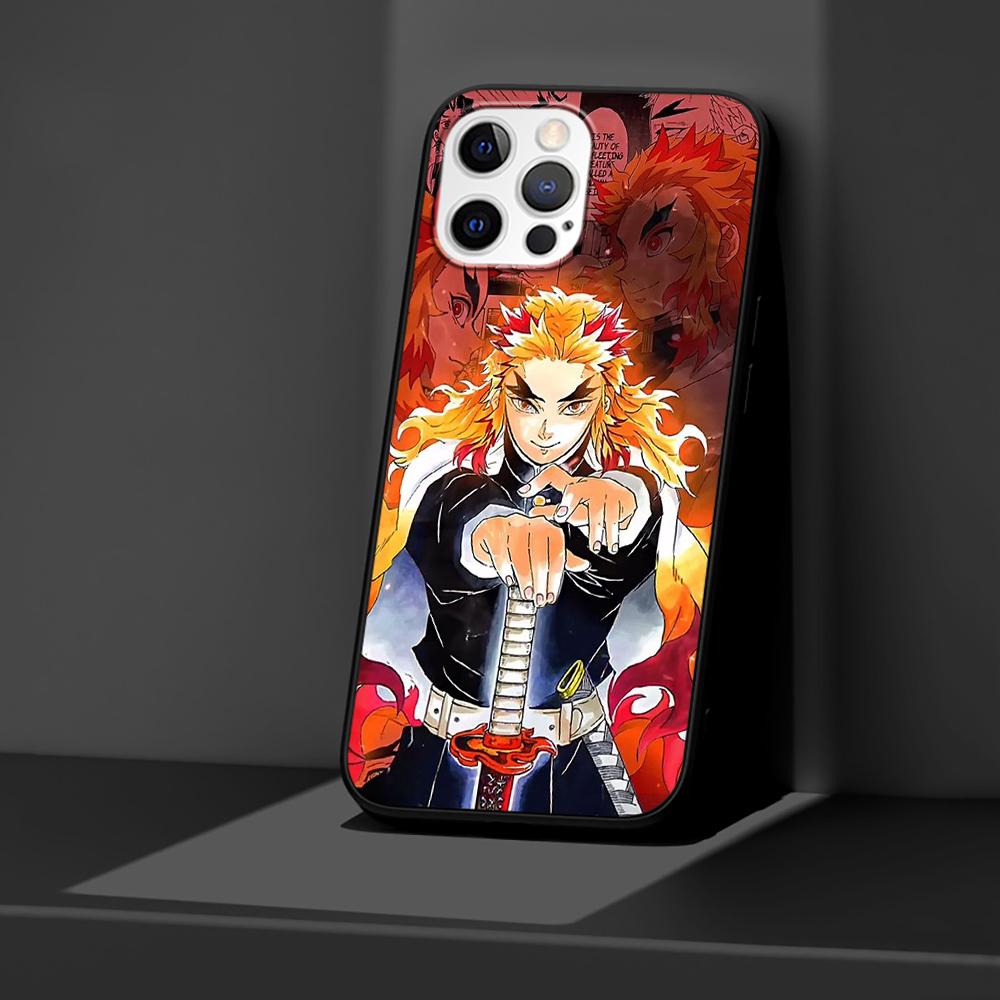 Чехол «Убийца демонов» для iPhone 14 11 13 Pro Max 12 Mini XR 7 8 Plus SE 2020 XS 6 6S + 5 5S, черный мягкий чехол-сумка для мобильного телефона