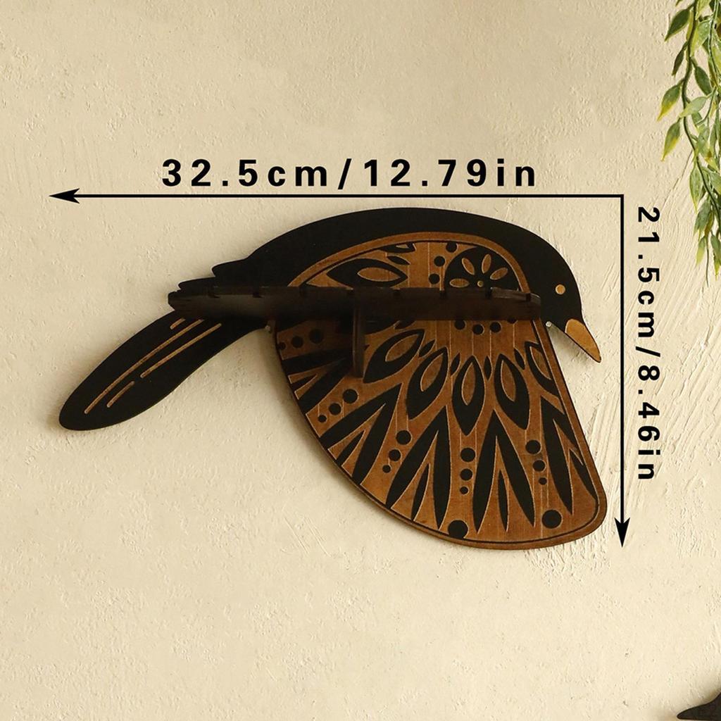 Деревянная настенная полка-органайзер, стойка для книг, держатель для цветочного горшка, универсальный монтаж для