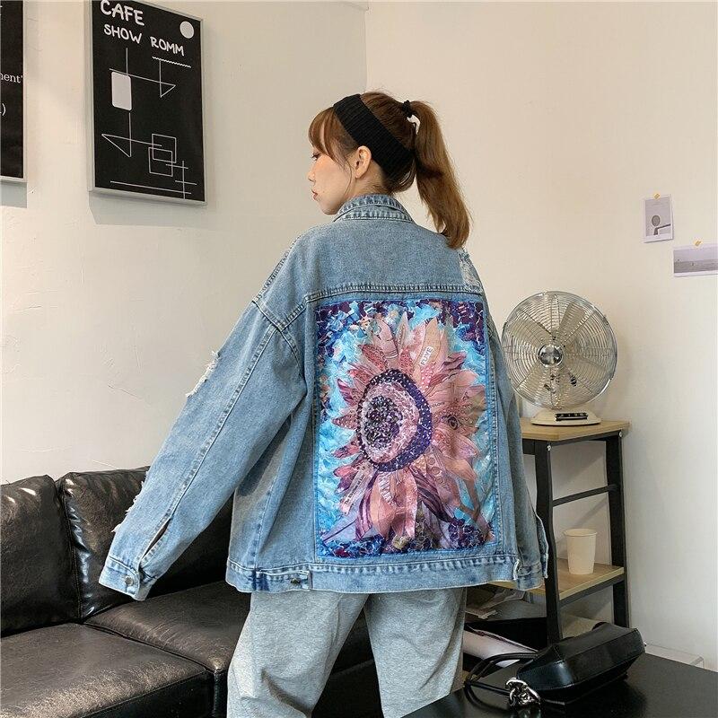 Denim Jacket Trendy Women Autumn Loose Plus Size Jean Jacket