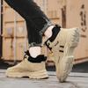 Outdoor Lace-up Warm Casual Shoes Round-toe Comfortable Plus Velvet Men's Snow Boots Retro Non-slip Wear-resistant Cotton Boots