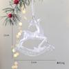 1Pcs Christmas Pendants Decoration Glitter Xmas Tree Snowflake Elk Candy Hanging Ornaments For Home New Year 2023 Navidad Gifts