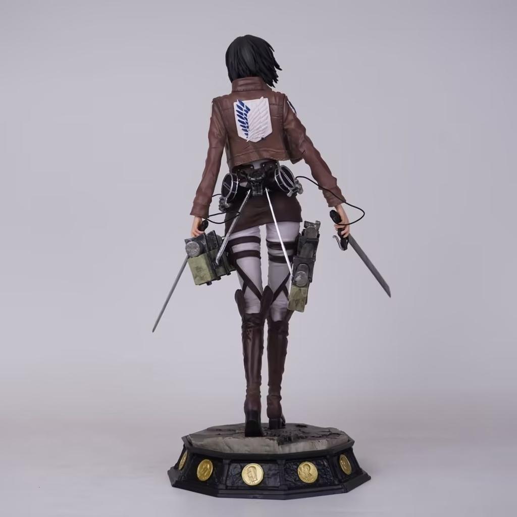Attack Giant Gk Standing Mikasa, Ackerman, Captain, Tide Play Model Ornament Statue, Boxed Figure