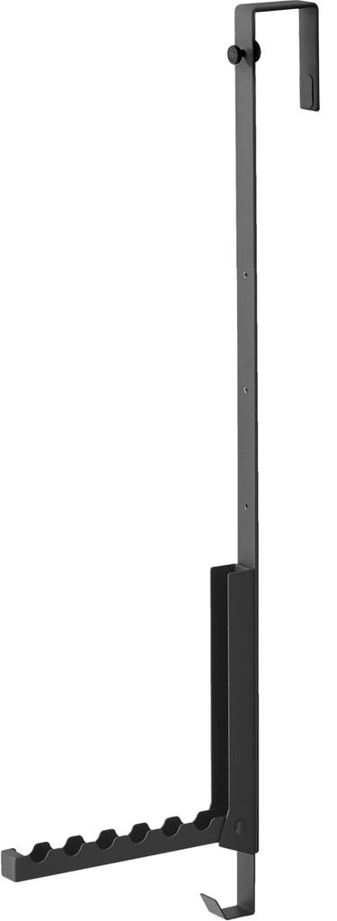 Yamazaki Jitsugyo Clothes Steamer Door Hanger Black That Can Be Folded When Not In Use Approximately W2 X D21 X Using the Bottom Tower Ironing Slim