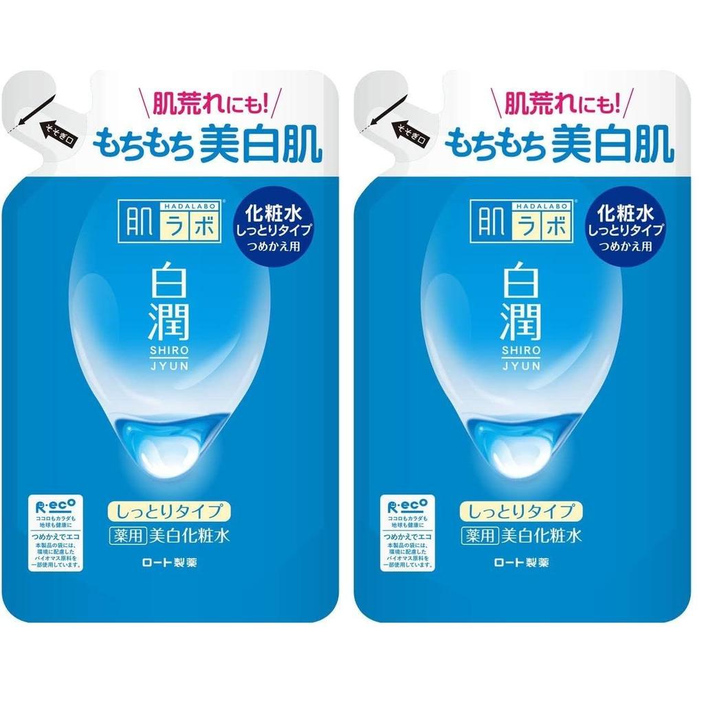 Hada Labo Shirojun Лечебный отбеливающий лосьон Увлажняющий тип Сменный блок Состав 3 типа в комплекте 170 миллилитров (х 2)