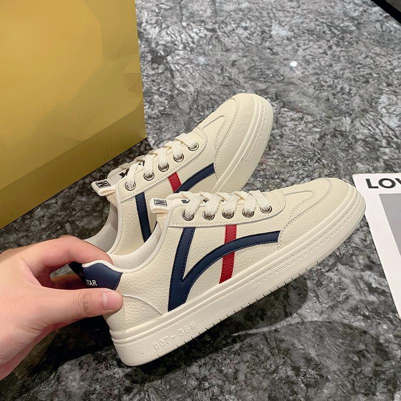 Fashion Little White Shoes Women's Casual Versatile Spring 2025 Korean Version Flat Baseplate Shoes Women's Sports Shoes Ins Breathable