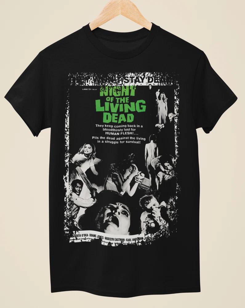 Night Of The Living Dead Movie Poster Inspired Unisex Black TShirt